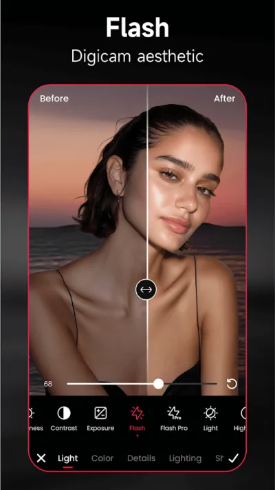 Meitu beauty camera interface